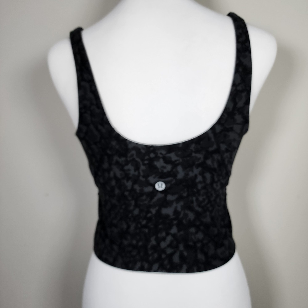Lululemon Align Tank Wild Thing Dot‎ Size 6 Camo Deep Coal Multi Black Gray Top - Picture 2 of 14